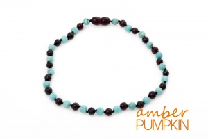 Adult Amber and Turquoise Necklace